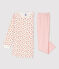 Chemise de nuit imprimé fleuri petite fille en coton blanc MARSHMALLOW/blanc MULTICO