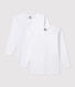 Lots de 2 tee-shirts manches longues blancs petit garçon
