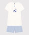 Pyjama short en coton enfant bleu MARSHMALLOW/ INCOGNITO