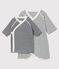 Lot body kimono et brassière à rayures bébé en coton biologique variante 1
