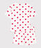 Pyjacourt cœur en coton femme blanc MARSHMALLOW/rouge TERKUIT