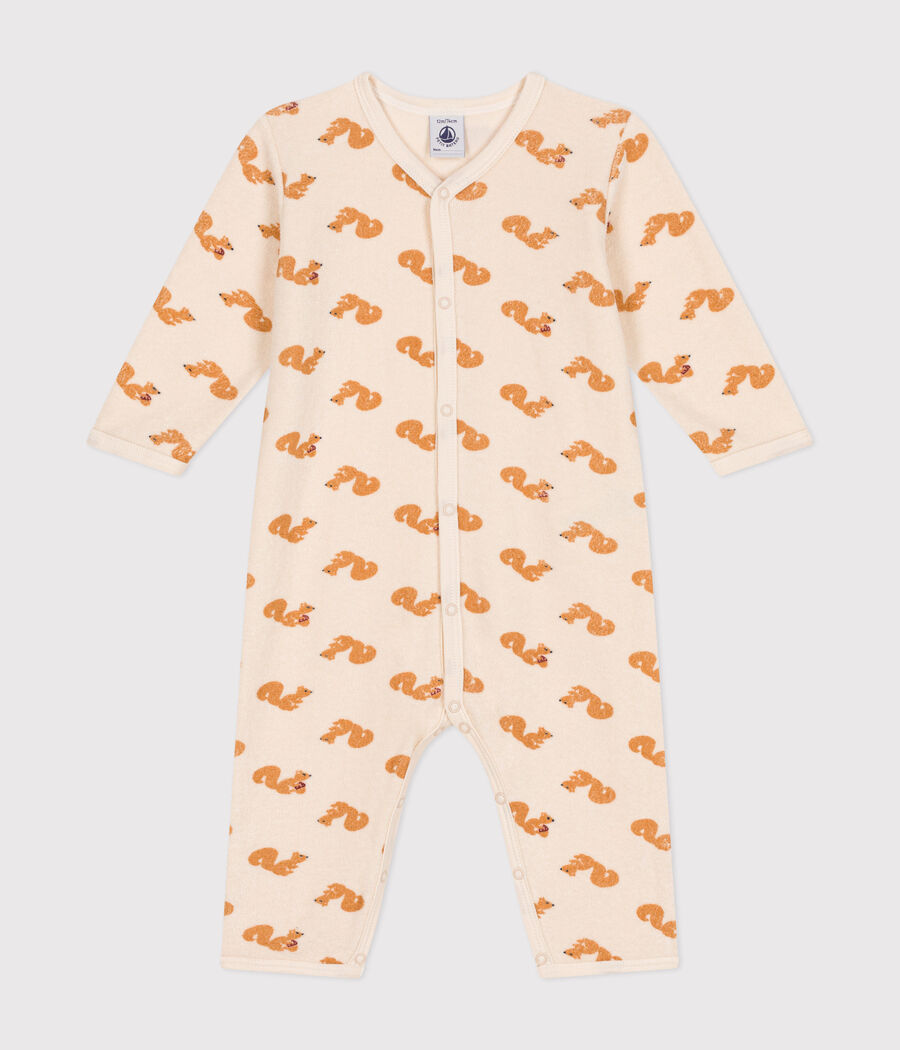 Pyjama sans pieds en bouclette éponge imprimée écureuil bébé (Petit Bateau) - Couverture