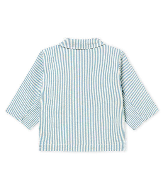 Veste bébé garçon rayée bleu FONTAINE/blanc MARSHMALLOW