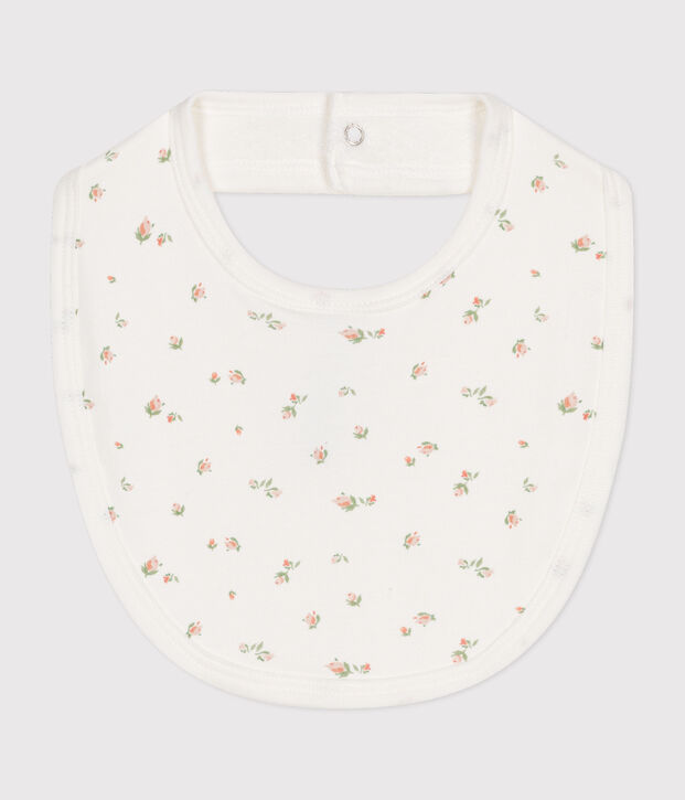 Bavoir b&eacute;b&eacute; blanc/multicouleur