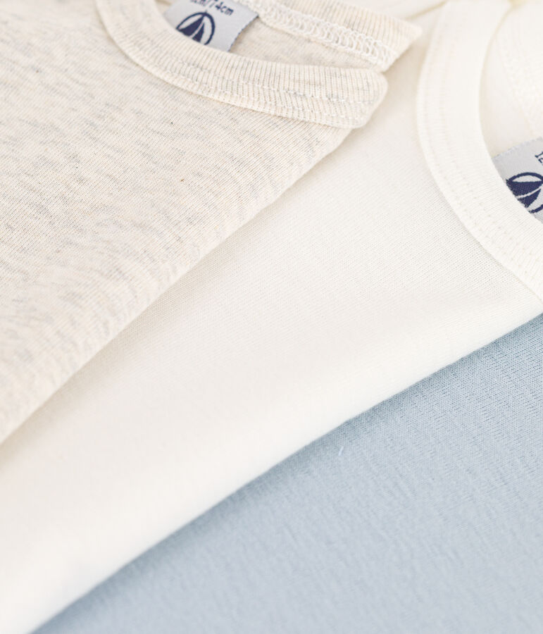 Lot de 3 bodies manches longues unis en coton multicouleur