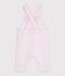 Salopette b&eacute;b&eacute; en coton &eacute;pais &agrave; motifs &eacute;toiles rose clair