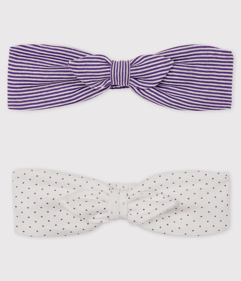 Lot de 2 bandeaux b&eacute;b&eacute; fille multicouleur