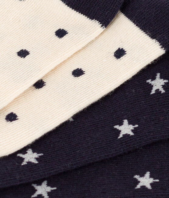 Lot de 2 paires de chaussettes étoiles en jersey de coton enfants variante 1