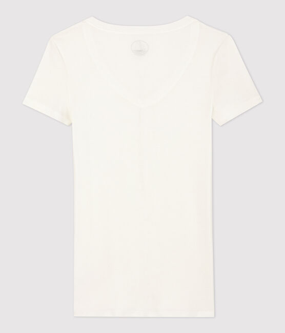 T-shirt côte légère Femme blanc MARSHMALLOW