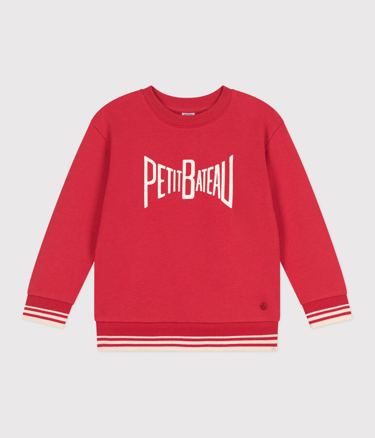 Sweatshirt enfant mixte en coton mprim&eacute; SPI