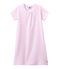 Chemise de nuit fille rayée milleraies rose BABYLONE/blanc ECUME