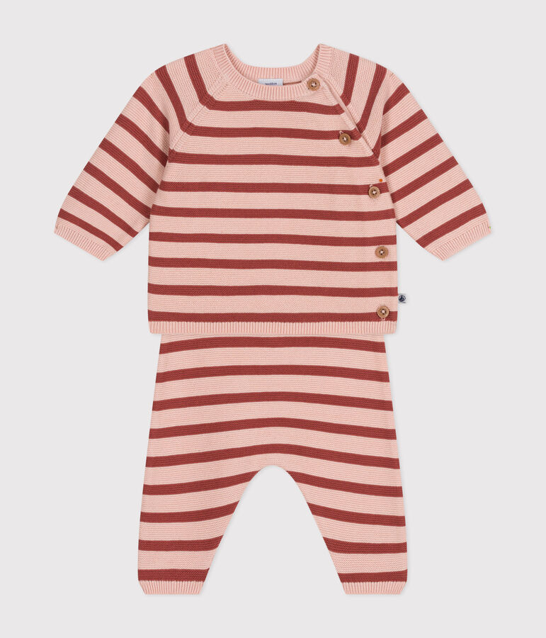 Ensemble 2 pi&egrave;ces en tricot de coton b&eacute;b&eacute; SALINE/ FAMEUX