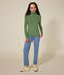 Tee-shirt l'Iconique Col roulé en coton femme vert PALMERAIE