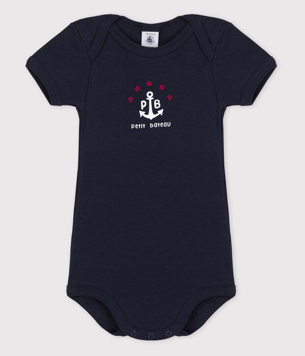 Body manches courtes b&eacute;b&eacute; bleu marine