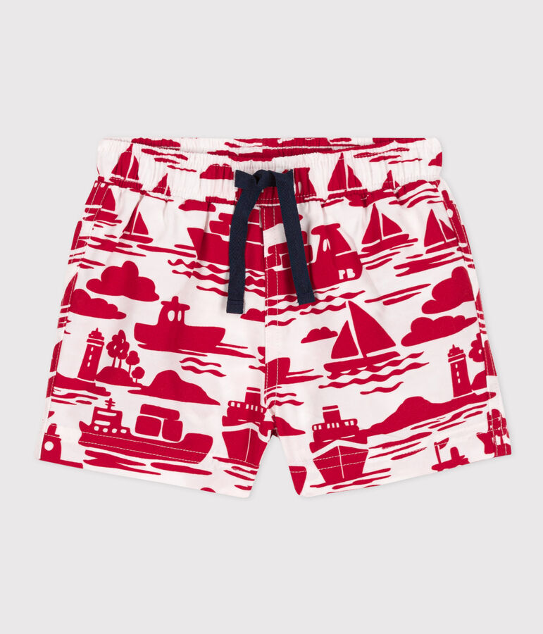 Short de bain b&eacute;b&eacute; en mati&egrave;re recycl&eacute;e rouge AVALANCHE/ ROUGE