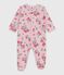 Pyjama bébé en tubique imprimé fleuri rose JOLI/blanc MULTICO