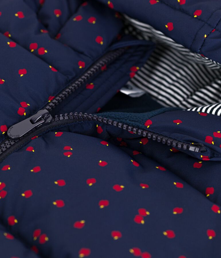 Doudoune longue enfant imprim&eacute;e bleu SOIR/ MULTICO