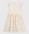 Robe manches courtes en coton enfant fille blanc MARSHMALLOW/blanc MULTICO