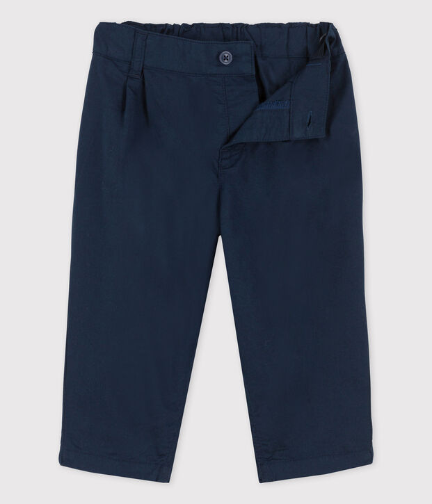 Pantalon en serge craquante b&eacute;b&eacute; bleu marine