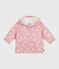 Coupe-vent bébé imprimé fleuri, doublure milleraies rose CHARME/blanc MARSHMALLOW