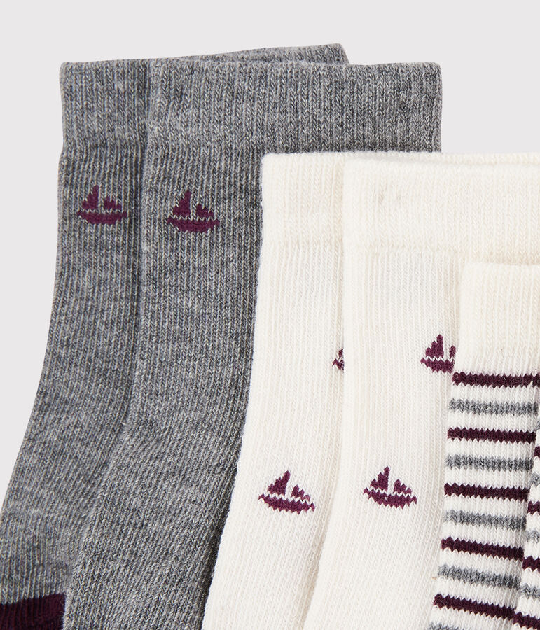 Lot de 3 paires de chaussettes b&eacute;b&eacute; multicouleur