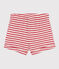 Short bébé en jersey flammé rayé rose PAPI/beige AVALANCHE