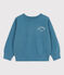 Sweatshirt en molleton enfant fille / garçon bleu LAVIS