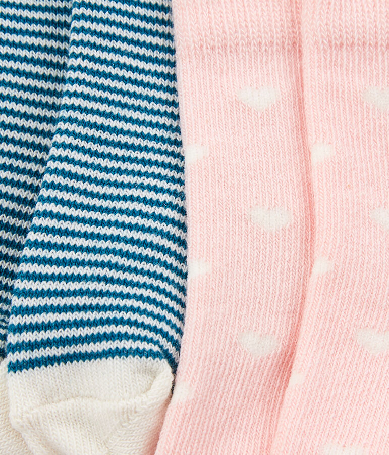 Lot de 2 paires de chaussettes b&eacute;b&eacute; multicouleur