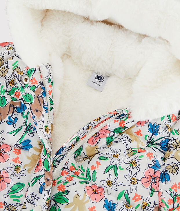 Doudoune matelass&eacute;e b&eacute;b&eacute;. blanc/multicouleur