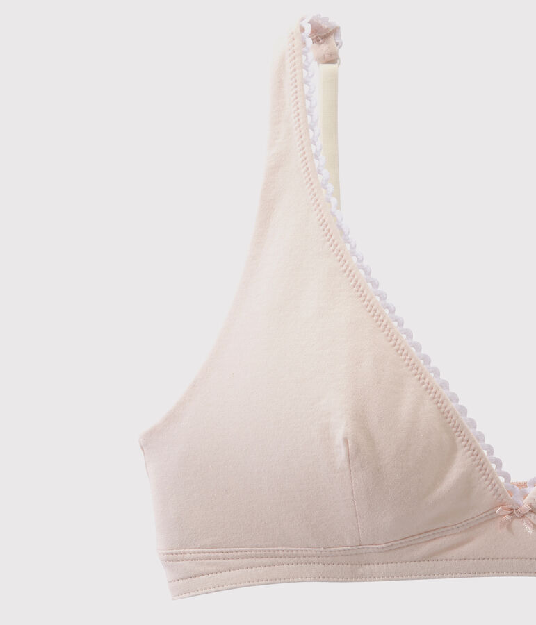 Soutien-gorge en coton stretch Femme rose FLEUR