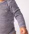 Body manches longues bébé en laine et coton bleu SOIR/ MARSHMALLOW