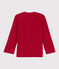 Tee shirt manches longue en coton bébé garçon rouge TERKUIT