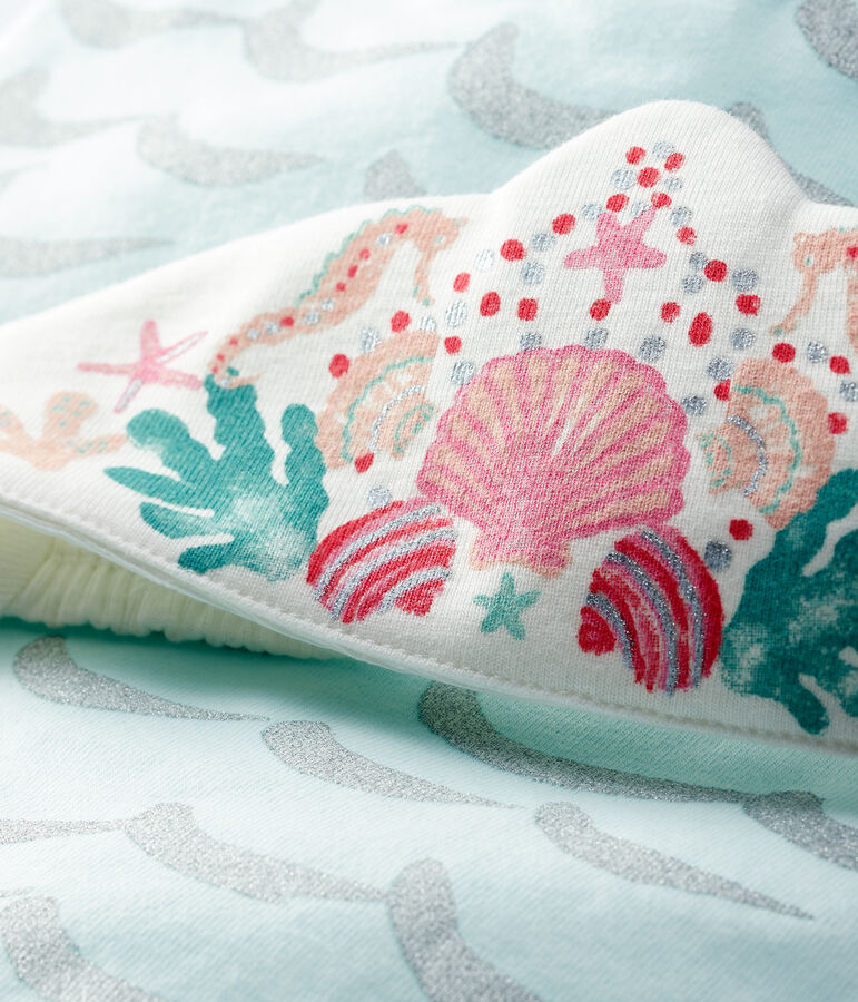 Set d&eacute;guisement sir&egrave;ne petite fille en coton bleu/multicouleur