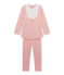 Pyjama fille en milleraies rose GRETEL/blanc LAIT