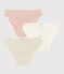 Lot de 3 culottes fleurs en coton et élasthanne petite fille variante 1