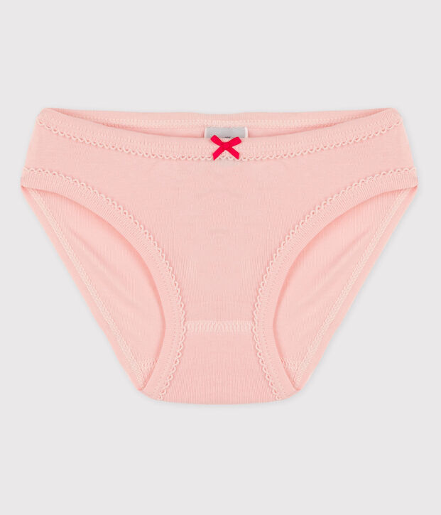 Culotte petite fille en coton rose