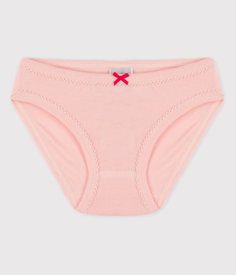 Culotte petite fille en coton rose