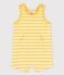 Combinaison courte en jersey épais bébé jaune ORGE/blanc MARSHMALLOW