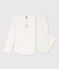 Pyjama petits coeurs petite fille en coton blanc MARSHMALLOW/ HERBIER