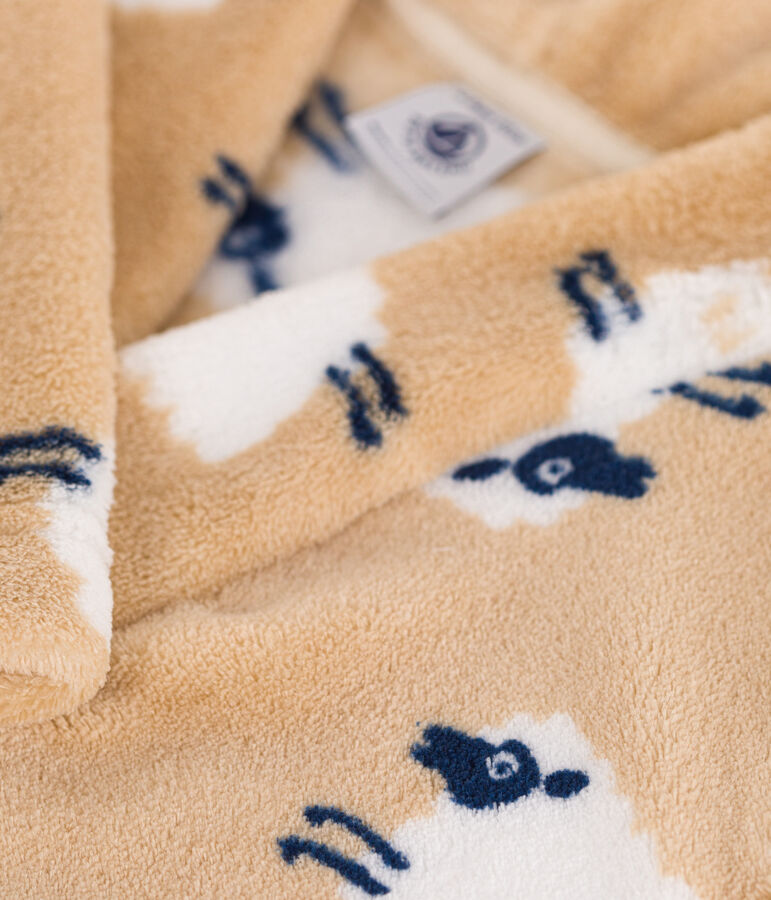 Robe de chambre en polaire imprim&eacute;e enfant TRENCH/ MULTICO