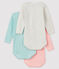 Lot de 3 bodies manches longues bébé fille variante 1
