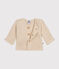 Cardigan en tricot point mousse bébé écru AVALANCHE