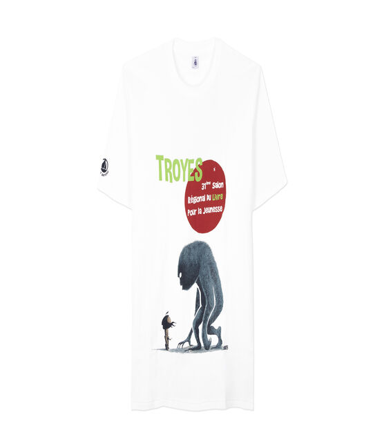 Tee shirt manches courtes blanc ECUME