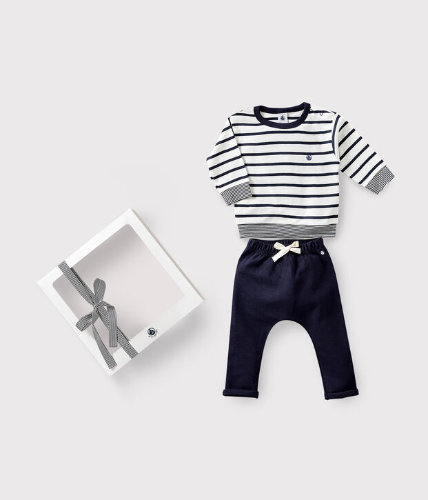 Coffret cadeau b&eacute;b&eacute; tee-shirt et pantalon multicouleur