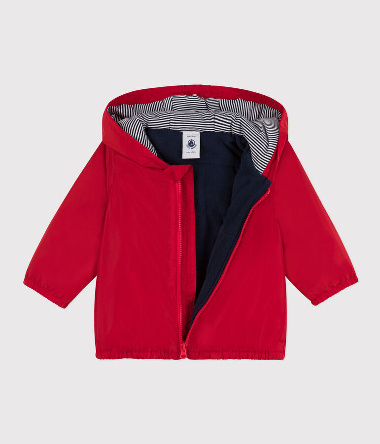 Coupe-vent chaud b&eacute;b&eacute; en polyester recycl&eacute; rouge PEPS
