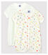 Lot de 2 combicourt bébé fille en coton biologique