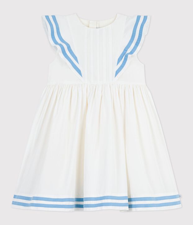 Robe sans manches enfant en coton blanc