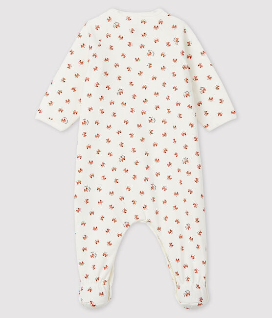 Dors-bien à imprimé renard bébé en molleton blanc MARSHMALLOW/blanc MULTICO