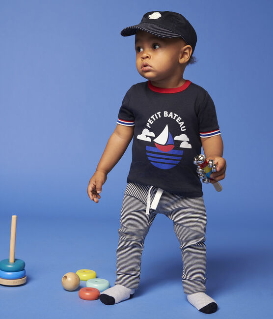 Tee Shirt Manches Courtes En Coton Bebe Garcon Smoking Petit Bateau