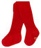 Collants côtes 5x3 bébé fille unis rouge TERKUIT